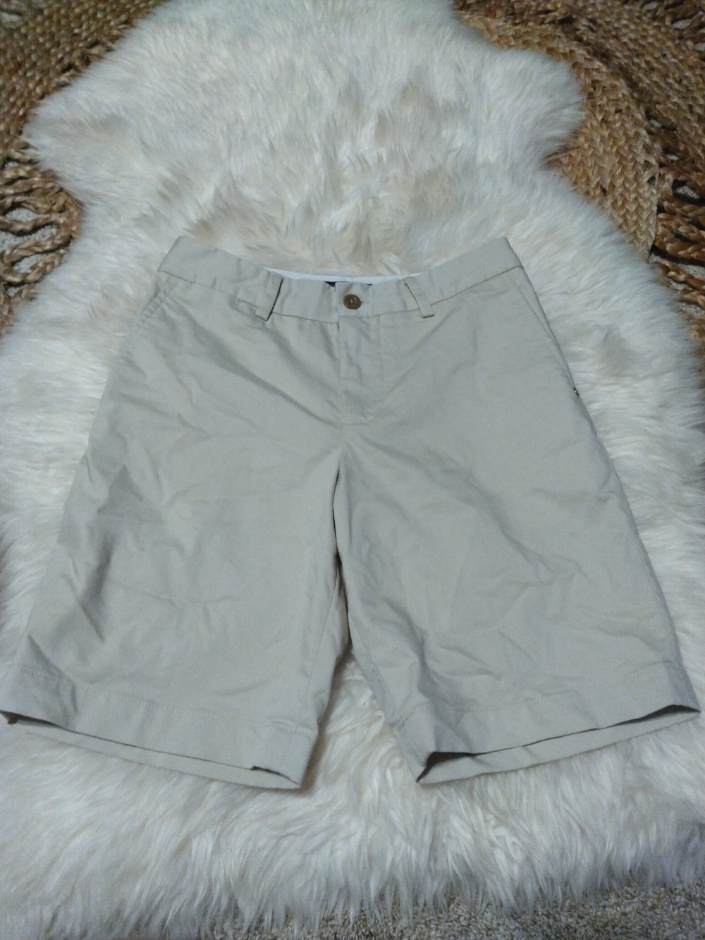 Polo by Ralph Lauren Beige Flat-Front Boys Size 10 Shorts